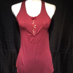 Jessica Simpson top, light maroon/rust color